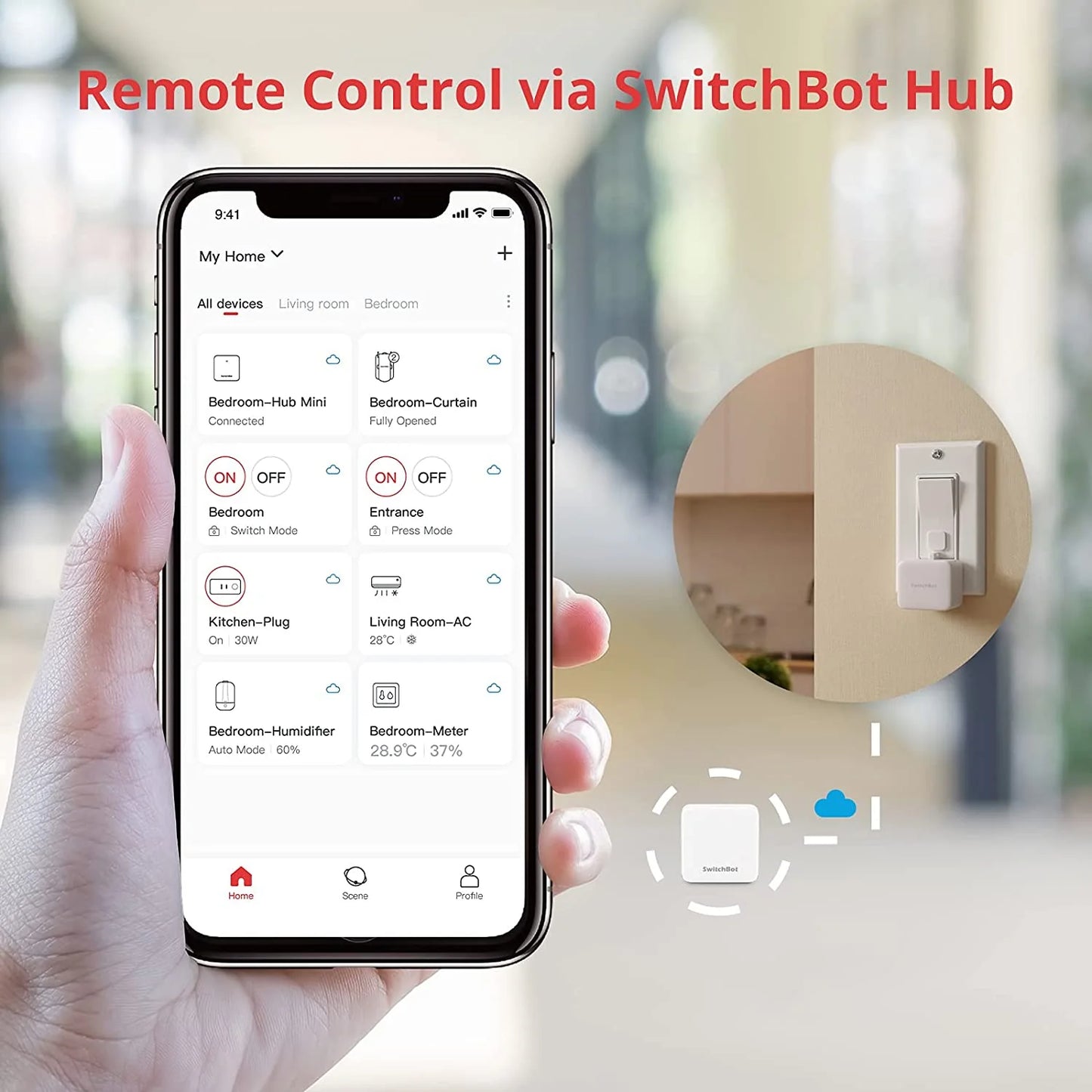 Makes any switch smarter in seconds with SwitchBot Bot