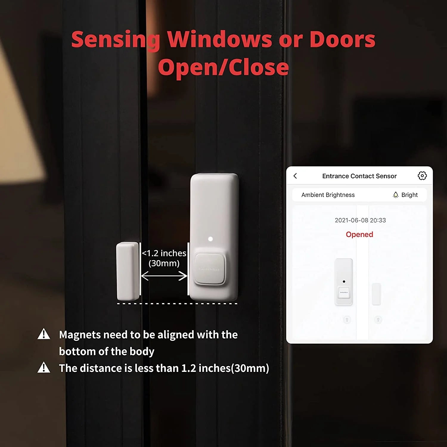 SwitchBot Contact Sensor combines reliable security monitoring with smart home automation capabilities