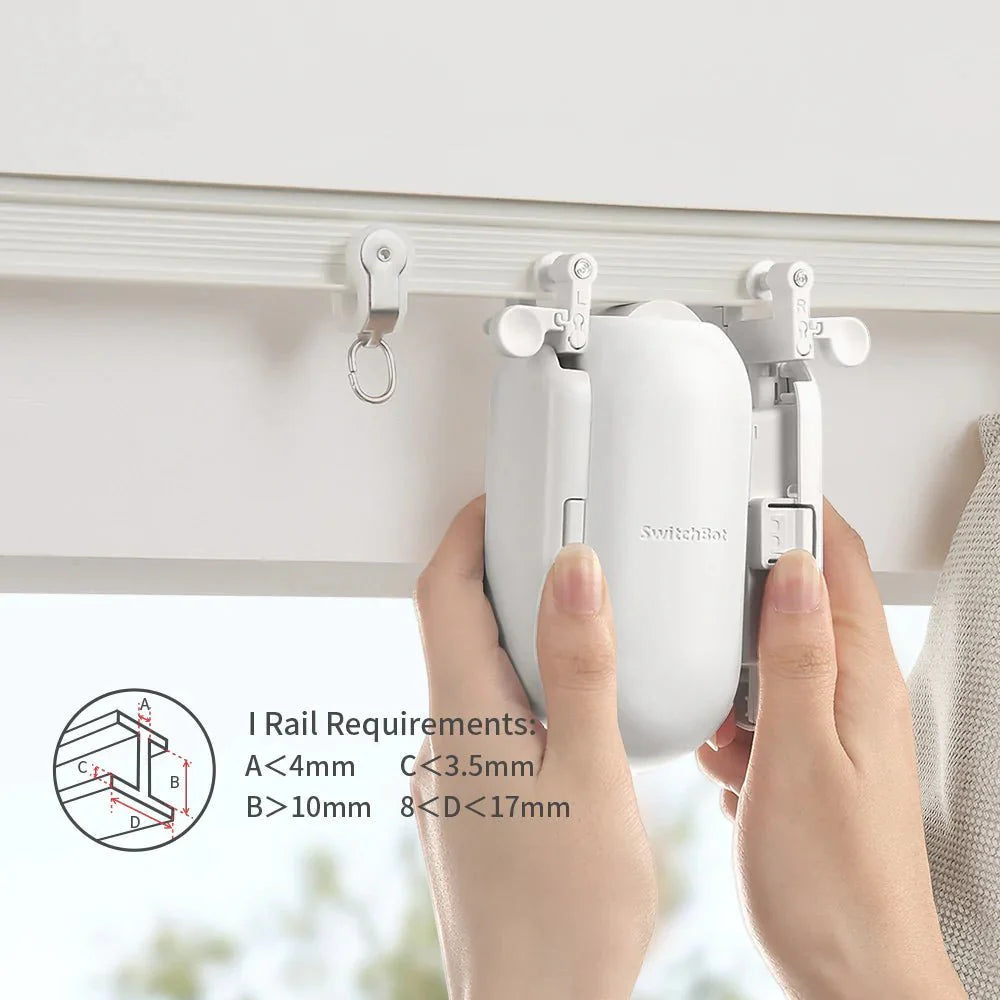 With the Switchbot Smart Curtain Motor 2, the curtains open and close automatically.