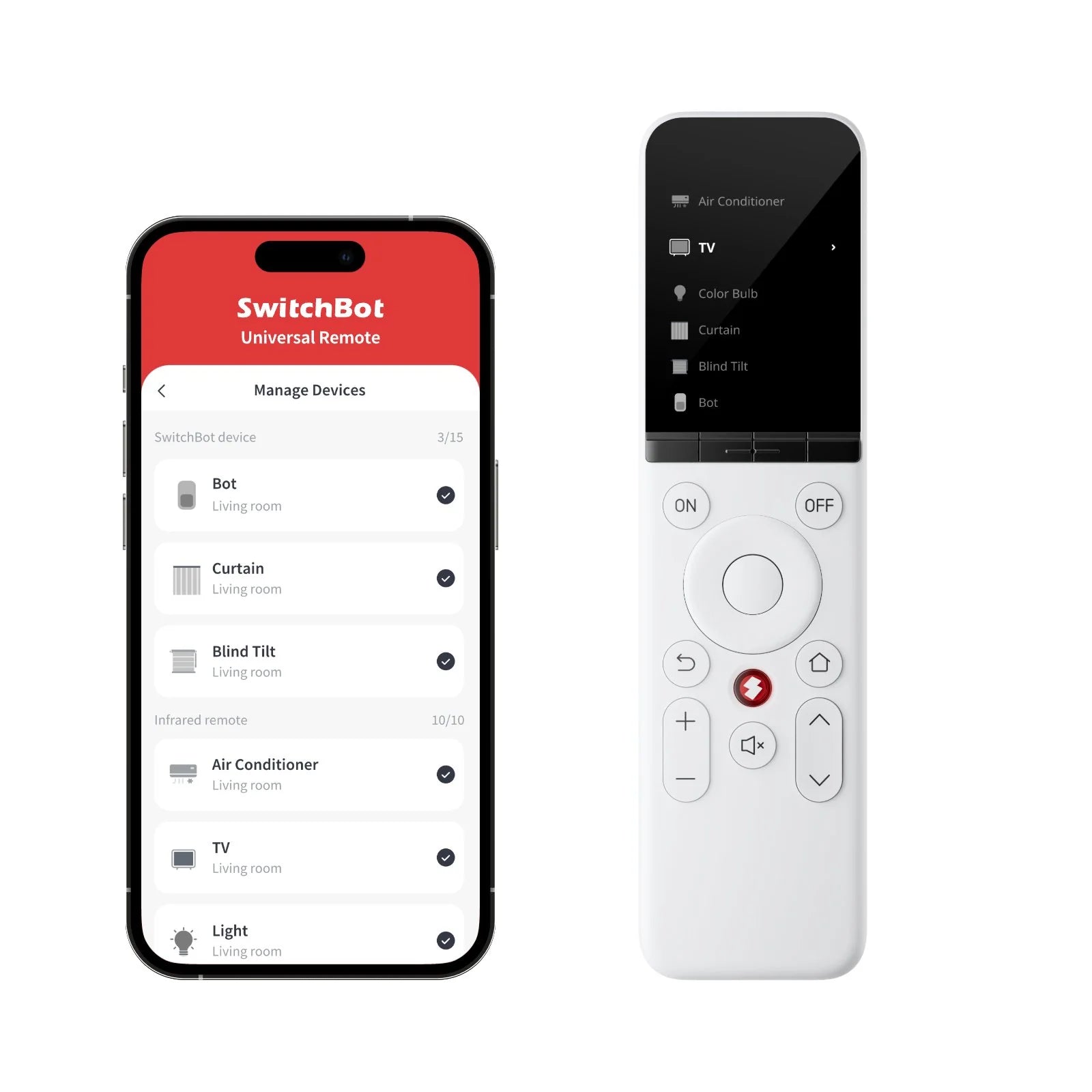 SwitchBot Universal Remote allows you to control any switchbot devices